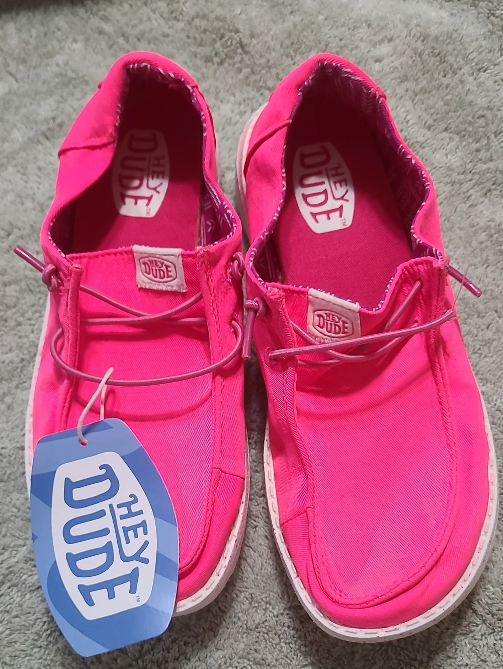 Hey Dude Kids Moccasins in Bright Pink